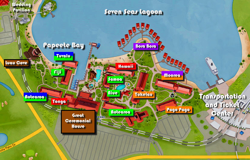 35 Disney Polynesian Resort Map Maps Database Source